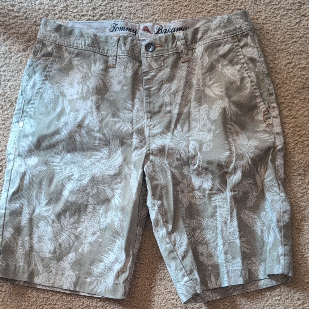 Tommy Bahama Hawaiian Printed Bermuda Shorts Size Men's 32